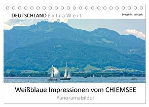 Weißblaue Impressionen vom CHIEMSEE Panoramabilder (Tischkalender 2024 DIN A5 quer), CALVENDO Monatskalender von Wilczek,  Dieter-M.