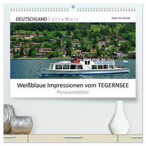 Weißblaue Impressionen vom TEGERNSEE Panoramabilder (hochwertiger Premium Wandkalender 2024 DIN A2 quer), Kunstdruck in Hochglanz von Wilczek,  Dieter