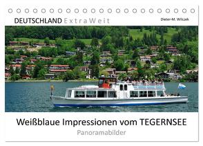 Weißblaue Impressionen vom TEGERNSEE Panoramabilder (Tischkalender 2024 DIN A5 quer), CALVENDO Monatskalender von Wilczek,  Dieter