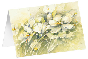 Weiße Anemonen – Kunst-Faltkarten ohne Text (6 Stück) von Bahlinger,  Stefanie