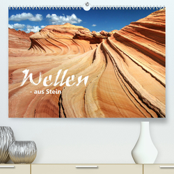 Wellen – aus Stein (Premium, hochwertiger DIN A2 Wandkalender 2022, Kunstdruck in Hochglanz) von Stamm,  Dirk