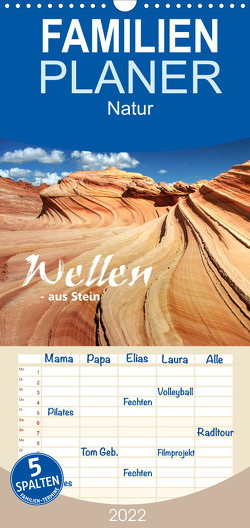 Familienplaner Wellen – aus Stein (Wandkalender 2022 , 21 cm x 45 cm, hoch) von Stamm,  Dirk