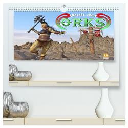 Welt der Orks (hochwertiger Premium Wandkalender 2024 DIN A2 quer), Kunstdruck in Hochglanz von Schröder,  Karsten