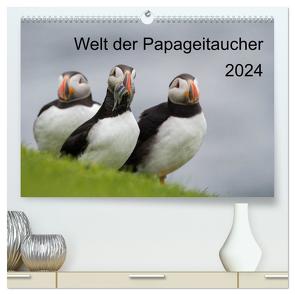 Welt der Papageitaucher (hochwertiger Premium Wandkalender 2024 DIN A2 quer), Kunstdruck in Hochglanz von Utelli,  Anna-Barbara