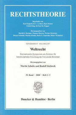 Weltrecht. von Schulte,  Martin, Stichweh,  Rudolf