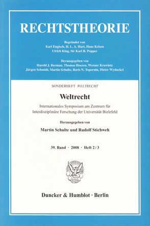 Weltrecht. von Schulte,  Martin, Stichweh,  Rudolf