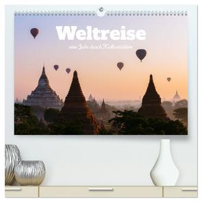 Weltreise – eine Jahr durch Kulturstätten (hochwertiger Premium Wandkalender 2024 DIN A2 quer), Kunstdruck in Hochglanz von Colombo,  Matteo