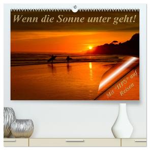 Wenn die Sonne unter geht (hochwertiger Premium Wandkalender 2024 DIN A2 quer), Kunstdruck in Hochglanz von Schwerin,  Heinz-Peter