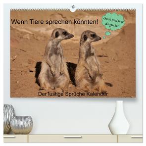 Wenn Tiere sprechen könnten! Der lustige Sprüche Kalender (hochwertiger Premium Wandkalender 2024 DIN A2 quer), Kunstdruck in Hochglanz von Gayde,  Frank