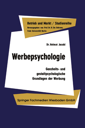 Werbepsychologie von Jacobi,  Helmut