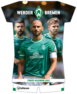Werder Bremen 2022 – Trikotkalender – Fan-Kalender – Fußball-Kalender – 34,1×42 – Sport