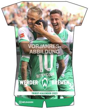 Werder Bremen 2024 – Trikotkalender – Fan-Kalender – Fußball-Kalender – 34,1×42 – Sport