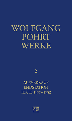 Werke Band 2 von Pohrt,  Wolfgang