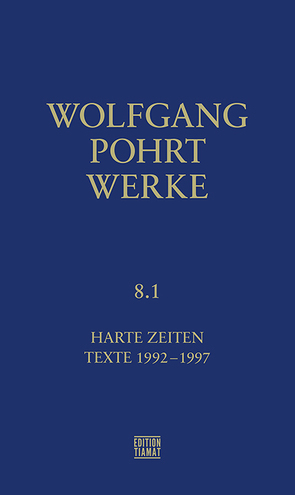Werke Band 8.1 von Pohrt,  Wolfgang