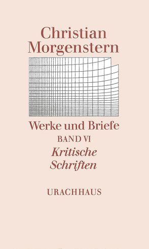 Werke und Briefe. Stuttgarter Ausgabe. Kommentierte Ausgabe / Kritische Schriften von Gumtau,  Helmut, Habel,  Reinhardt, Morgenstern,  Christian