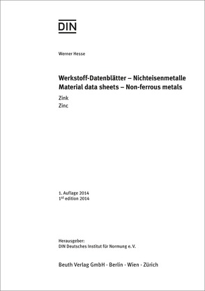 Werkstoff-Datenblätter von Hesse,  Werner