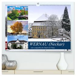 Wernau (Neckar), eine sympathische Stadt im Fokus (hochwertiger Premium Wandkalender 2024 DIN A2 quer), Kunstdruck in Hochglanz von Huschka,  Klaus-Peter