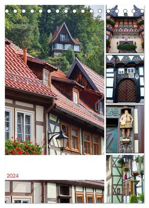 Wernigerode und Stolberg im Harz (Tischkalender 2024 DIN A5 hoch), CALVENDO Monatskalender von Kruse,  Gisela