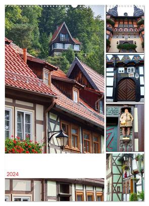 Wernigerode und Stolberg im Harz (Wandkalender 2024 DIN A2 hoch), CALVENDO Monatskalender von Kruse,  Gisela
