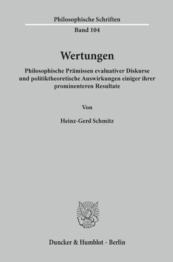 Wertungen. von Schmitz,  Heinz-Gerd