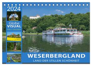 WESERBERGLAND – Land der stillen Schönheit (Tischkalender 2024 DIN A5 quer), CALVENDO Monatskalender von VISUAL,  Globe