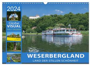 WESERBERGLAND – Land der stillen Schönheit (Wandkalender 2024 DIN A3 quer), CALVENDO Monatskalender von VISUAL,  Globe