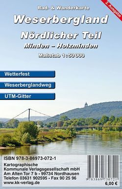 Weserbergland Nördlicher Teil von KKV Kartographische Kommunale Verlagsgesellschaft mbH