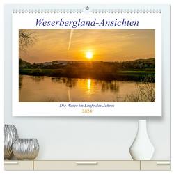 Weserberglandansichten (hochwertiger Premium Wandkalender 2024 DIN A2 quer), Kunstdruck in Hochglanz von Weserbergland,  Fotografiecentrum