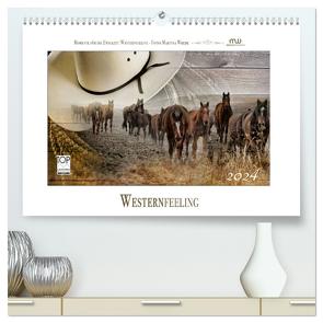 Western-Feeling (hochwertiger Premium Wandkalender 2024 DIN A2 quer), Kunstdruck in Hochglanz von Wrede,  Martina