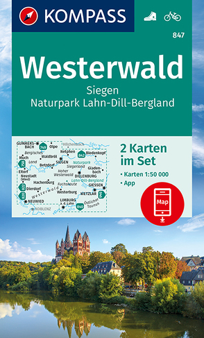 KOMPASS Wanderkarte Westerwald, Siegen, Naturpark Lahn-Dill-Bergland von KOMPASS-Karten GmbH
