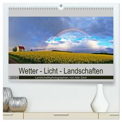 Wetter – Licht – Landschaften (hochwertiger Premium Wandkalender 2024 DIN A2 quer), Kunstdruck in Hochglanz von Zech,  Ade
