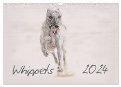 Whippet 2024 (Wandkalender 2024 DIN A3 quer), CALVENDO Monatskalender von Redecker,  Andrea