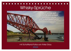 Whisky-Sprüche (Tischkalender 2024 DIN A5 quer), CALVENDO Monatskalender von Grau,  Anke