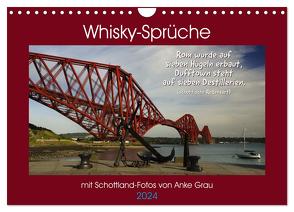 Whisky-Sprüche (Wandkalender 2024 DIN A4 quer), CALVENDO Monatskalender von Grau,  Anke