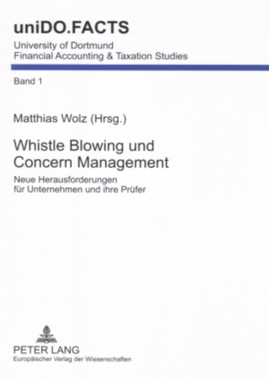 Whistle Blowing und Concern Management von Wolz,  Matthias