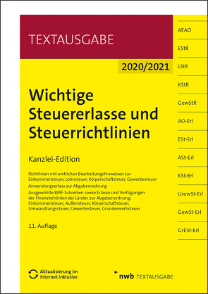 Wichtige Steuererlasse und Steuerrichtlinien von Gellings,  Dieter