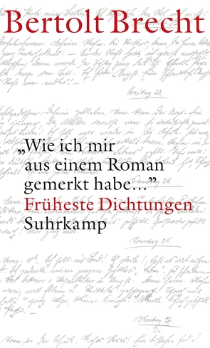 »Wie ich mir aus einem Roman gemerkt habe …« von Brecht,  Bertolt, Hillesheim,  Jürgen