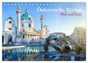 Wien und Graz. Österreichs Perlen (Tischkalender 2024 DIN A5 quer), CALVENDO Monatskalender von Stanzer,  Elisabeth