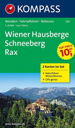 KOMPASS Wanderkarte Wiener Hausberge – Schneeberg – Rax von KOMPASS-Karten GmbH