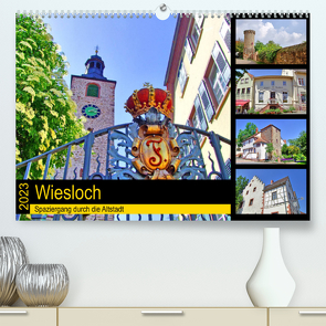 Wiesloch – Spaziergang durch die Altstadt (Premium, hochwertiger DIN A2 Wandkalender 2023, Kunstdruck in Hochglanz) von Liepke,  Claus
