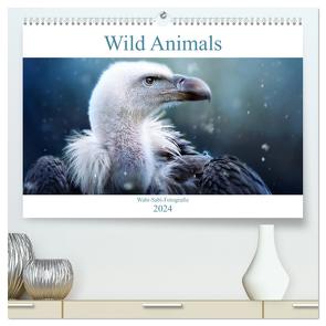 Wild Animals – Wilde Tiere (hochwertiger Premium Wandkalender 2024 DIN A2 quer), Kunstdruck in Hochglanz von Bürger,  Janina