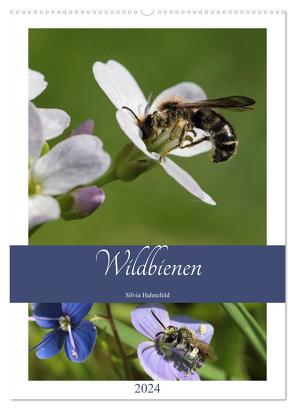 Wildbienen-Terminplaner 2024 (Wandkalender 2024 DIN A2 hoch), CALVENDO Monatskalender von Hahnefeld,  Silvia