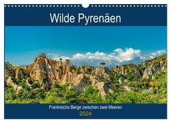 Wilde Pyrenäen (Wandkalender 2024 DIN A3 quer), CALVENDO Monatskalender von Maunder (him),  Hilke