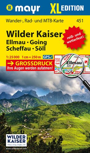 Wilder Kaiser – Ellmau – Going – Scheffau – Söll XL von KOMPASS-Karten GmbH