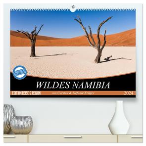 Wildes Namibia (hochwertiger Premium Wandkalender 2024 DIN A2 quer), Kunstdruck in Hochglanz von & Stefanie Krüger,  Carsten