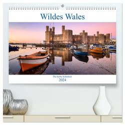 Wildes Wales (hochwertiger Premium Wandkalender 2024 DIN A2 quer), Kunstdruck in Hochglanz von Kortjohann Photography,  Urte