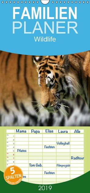 Wildlife II / 2019 – Familienplaner hoch (Wandkalender 2019 , 21 cm x 45 cm, hoch) von Klingebiel,  Jens