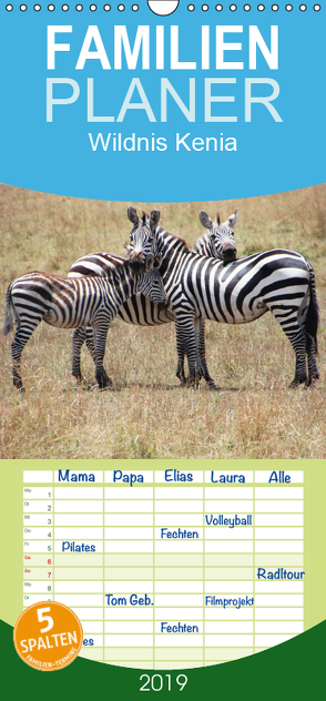 Wildnis Kenia – Familienplaner hoch (Wandkalender 2019 , 21 cm x 45 cm, hoch) von Schwarz,  Rainer