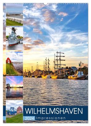 Wilhelmshaven Impressionen (Wandkalender 2024 DIN A2 hoch), CALVENDO Monatskalender von Dreegmeyer,  Andrea