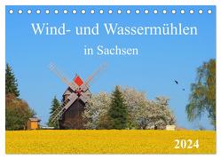 Wind- und Wassermühlen in Sachsen (Tischkalender 2024 DIN A5 quer), CALVENDO Monatskalender von Seidel,  Thilo